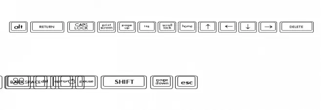 Keyboard KeysEx Expanded Font LOWERCASE