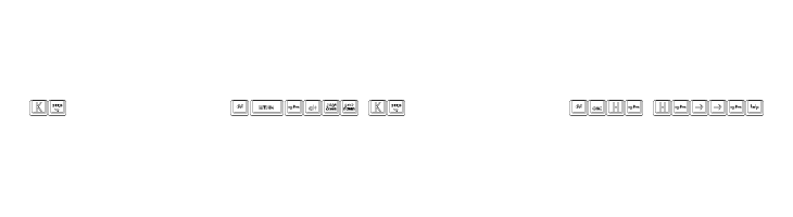 Keyboard KeysHo Hollow  font caratteri gratis
