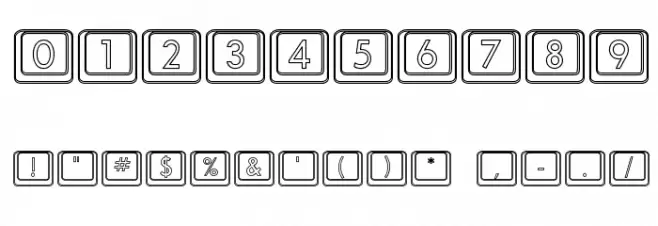Keyboard KeysHo Hollow फ़ॉन्ट अन्य घर का काम