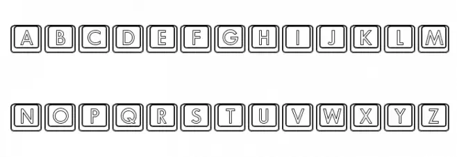 Keyboard KeysHo Hollow Schriftart Groß
