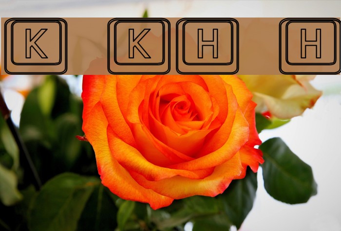 Keyboard KeysHo Hollow Font examples