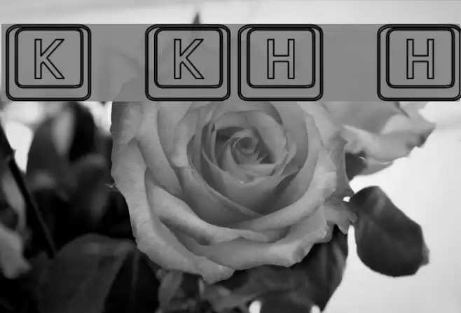 Keyboard KeysHo Hollow फ़ॉन्ट examples