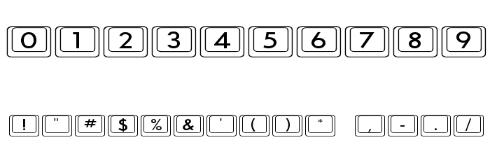 Keyboard KeysWd Wide Font OTHER CHARS