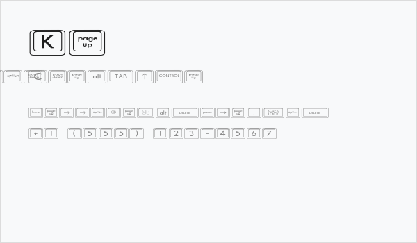 Keyboard KeysWd Wide Business Card
