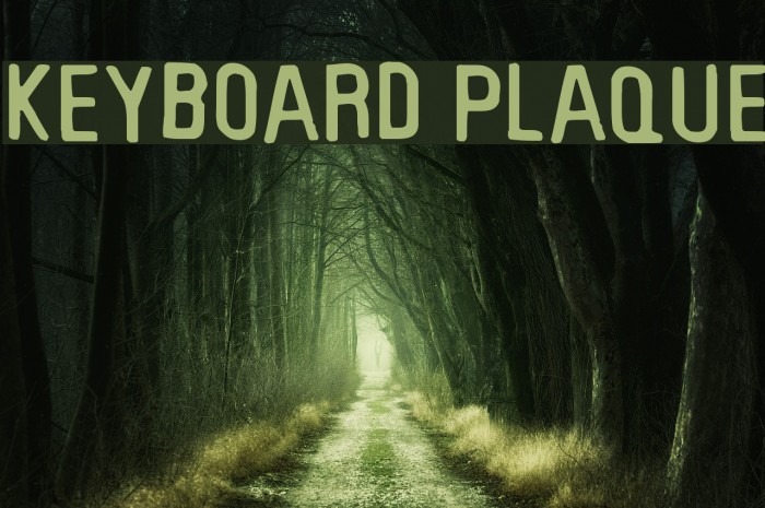 Keyboard Plaque Font examples