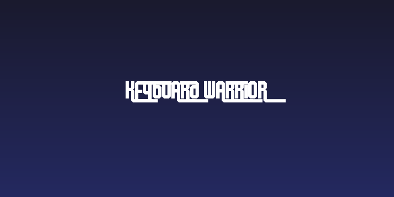 Keyboard Warrior Social Header