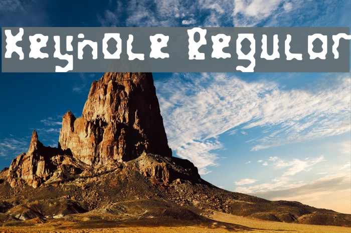 Keyhole Regular Font examples