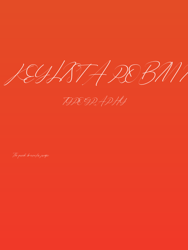 Keylista Robin Italic Poster