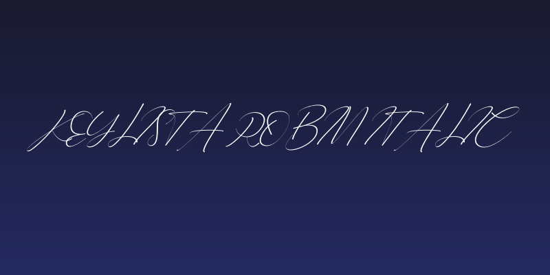 Keylista Robin Italic Social Header