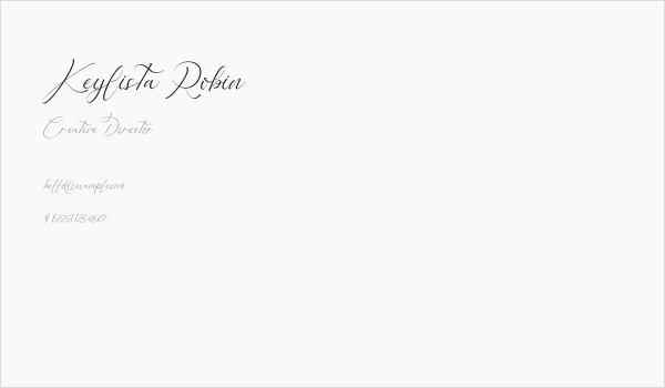 Keylista Robin Business Card