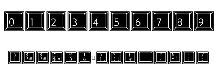 Keypad ADF No2 Font OTHER CHARS