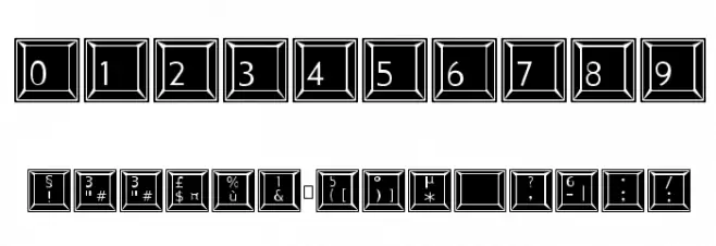 Keypad ADF No2 Font OTHER CHARS