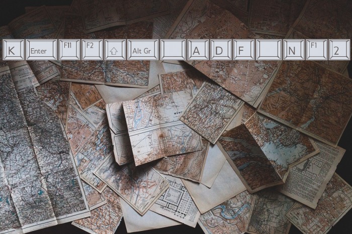 Keypad ADF No2 Font examples