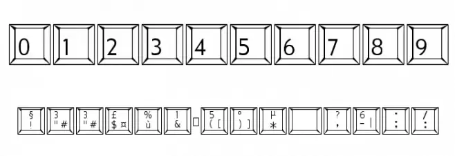 Keypad ADF Font OTHER CHARS