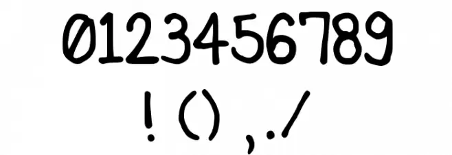 Key's comic font 1 Font OTHER CHARS