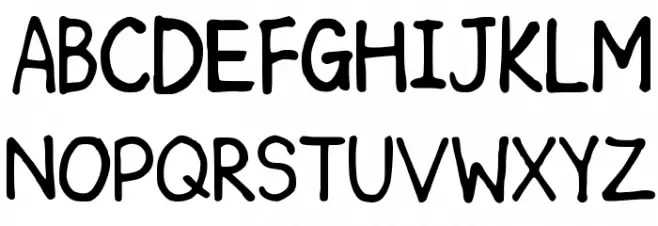Key's comic font 1 Fuentes MAYÚSCULAS
