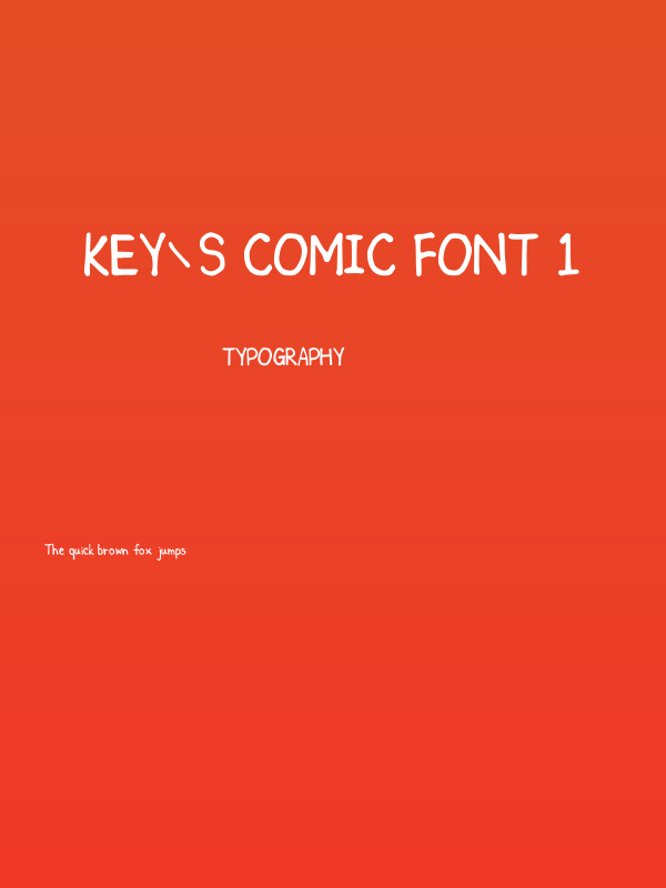 Key's comic font 1 Poster