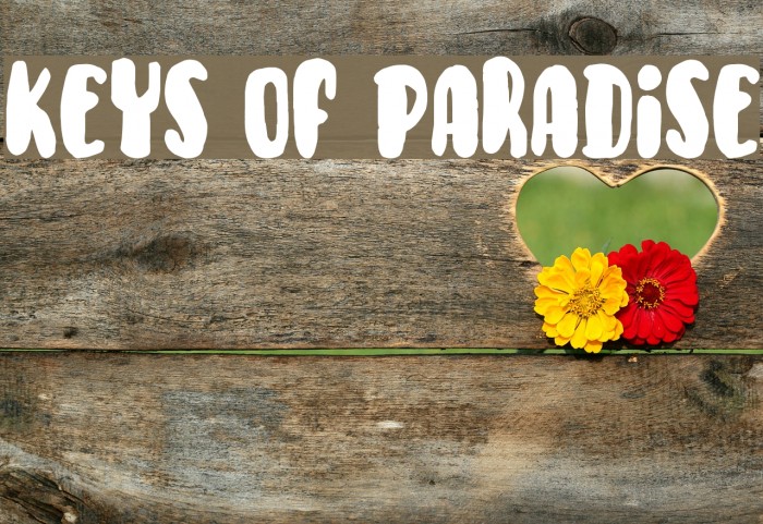 Keys of Paradise Font examples