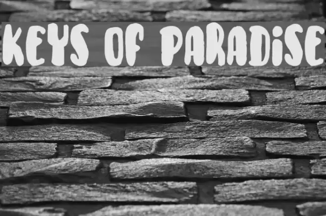 Keys of Paradise Font examples