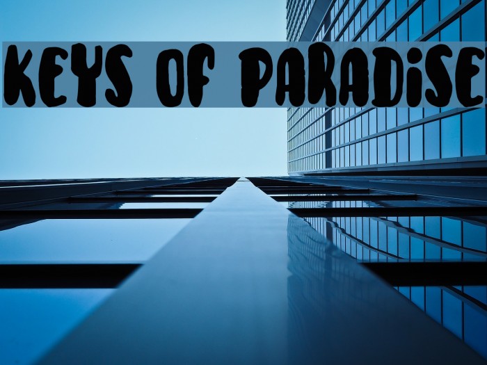 Keys of Paradise Font examples