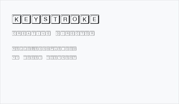 Keystroke Business Card
