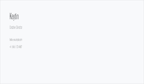 Keytin Business Card