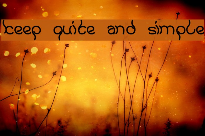 keep quite and simple Font examples