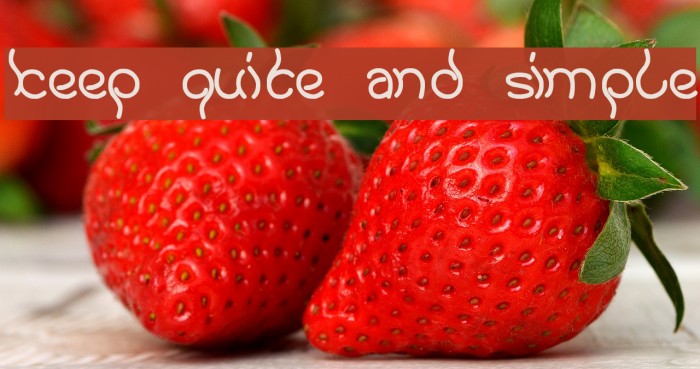 keep quite and simple Font examples