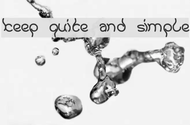 keep quite and simple Font examples