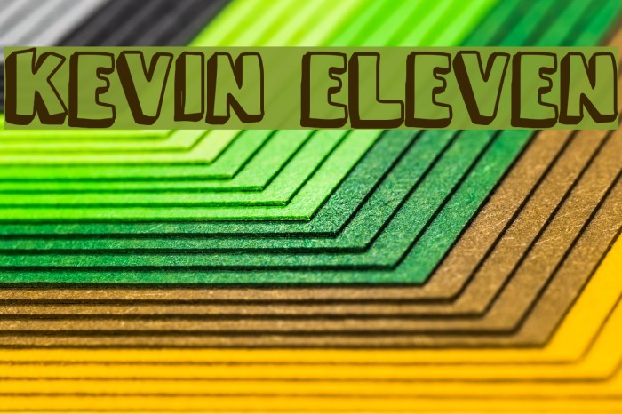 kevin eleven Font examples