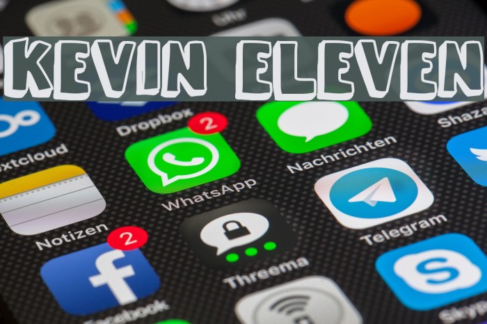 kevin eleven Font examples