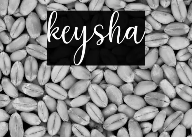 keysha Шрифта examples