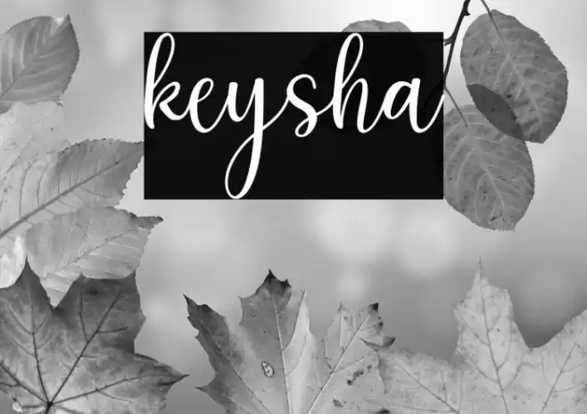 keysha Шрифта examples