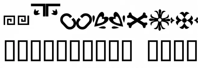 Kfon Font Alte caractere