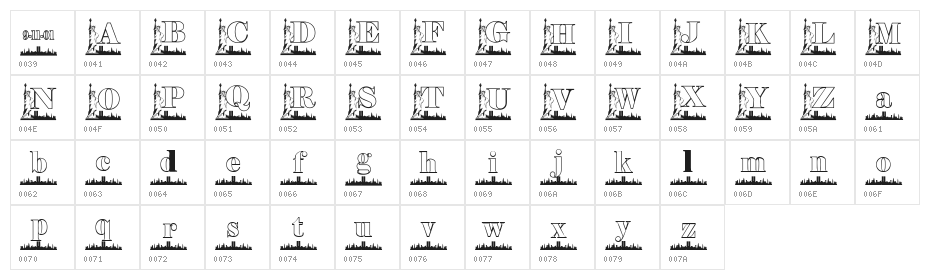 KG 911 Character Map