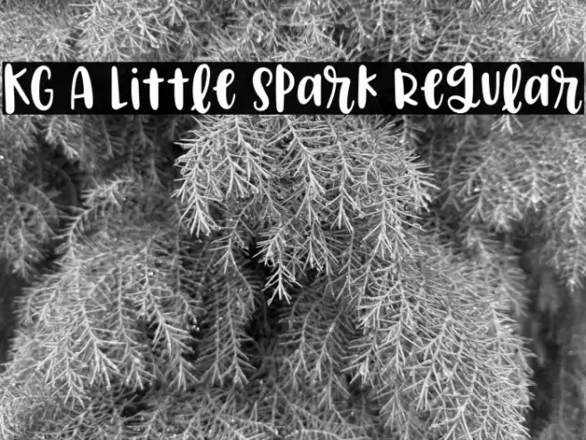 KG A Little Spark Regular Font examples