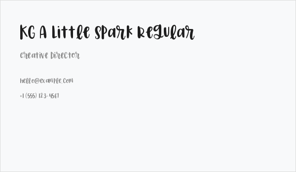 KG A Little Spark Regular Business Card