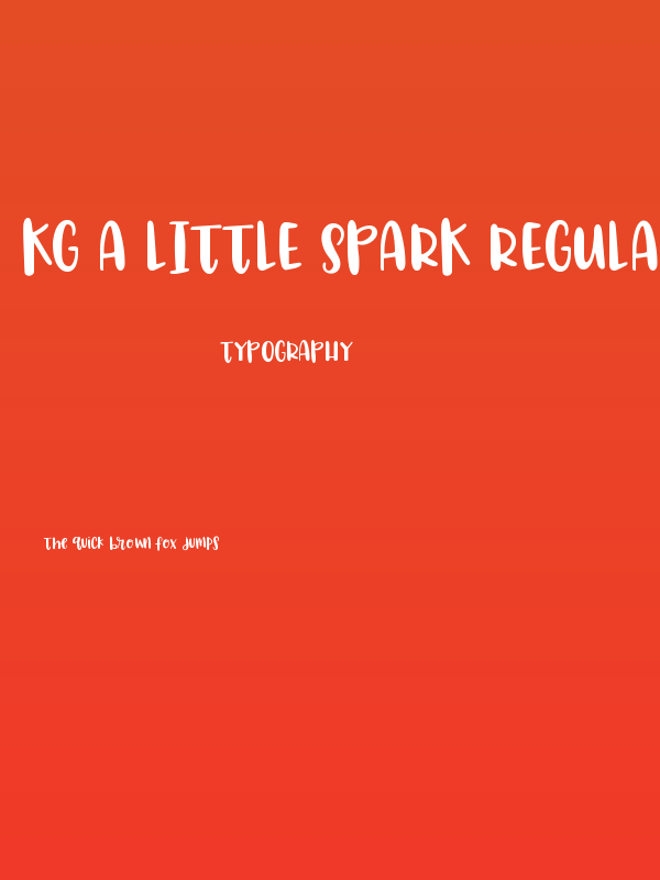 KG A Little Spark Regular Poster