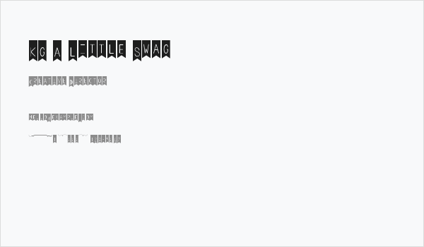 KG A Little Swag Business Card