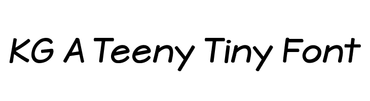 KG A Teeny Tiny Font Font