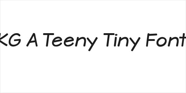 KG A Teeny Tiny Font Logo