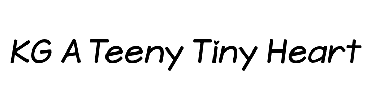 KG A Teeny Tiny Heart Font
