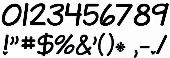 KG A Teeny Tiny Heart Font OTHER CHARS