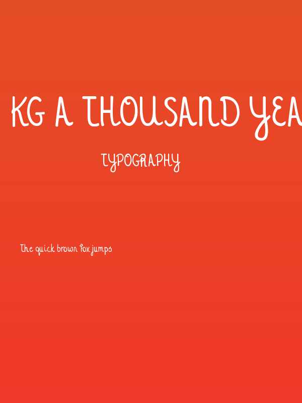 KG A Thousand Years Poster