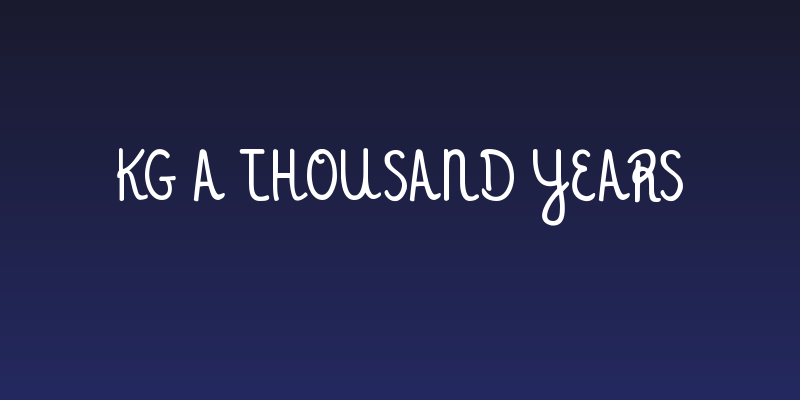 KG A Thousand Years Social Header