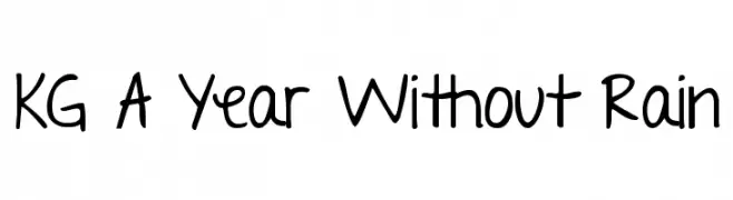 KG A Year Without Rain  Frei Schriftart Herunterladen
