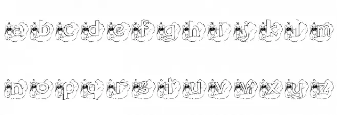 KG ANGELBEAR 字体 小写