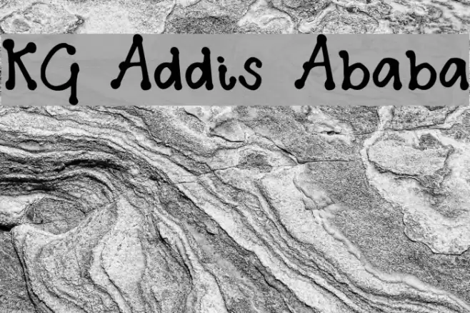 KG Addis Ababa Font examples