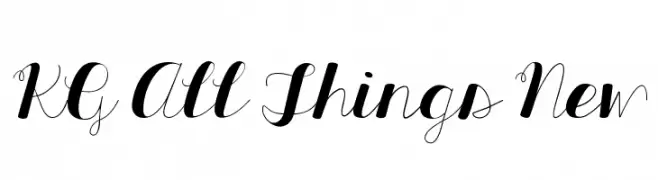 KG All Things New  Free Fonts Download