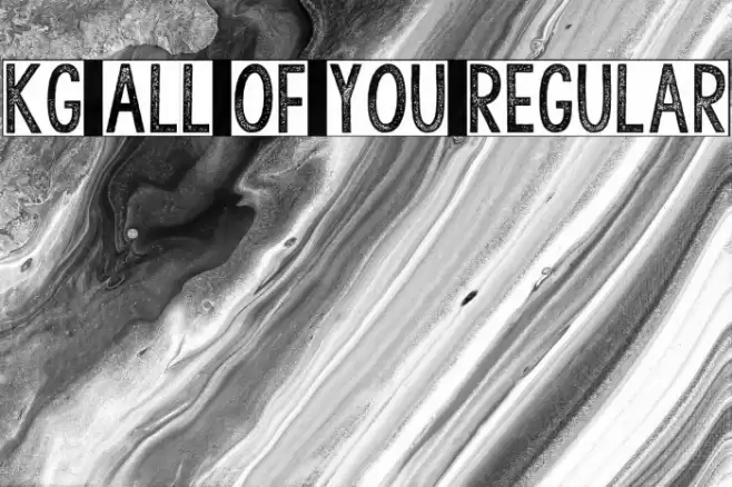 KG All of You Regular Font examples
